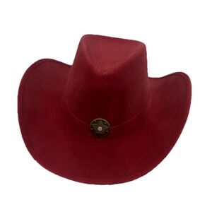 Red Cowgirl hat with Star Badge